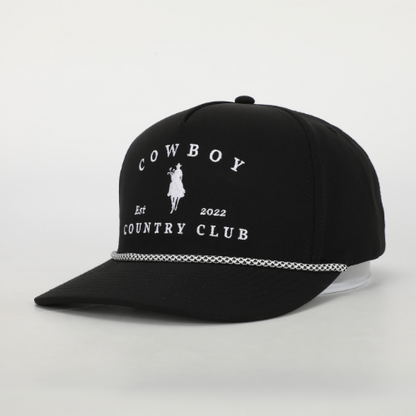 Horse Roped Hat Black